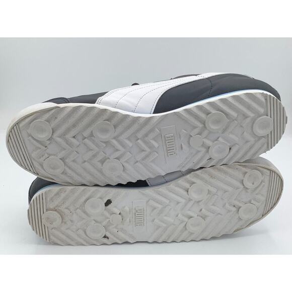 PUMA Roma Mens Shoes Size 10 Navy Blue With Light Blue Trim EUC - Picture 3 of 8